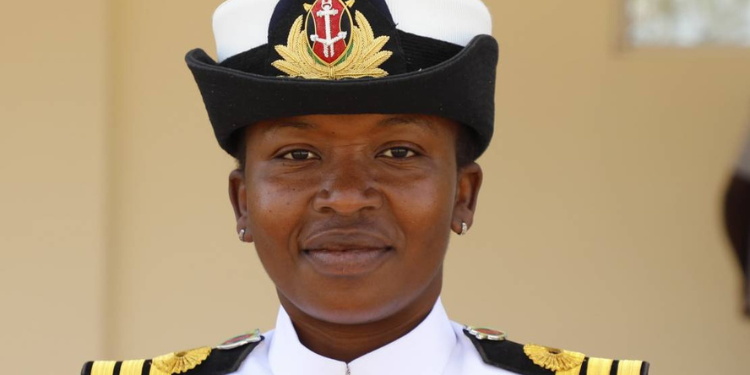 Photo Of Lieutenant Colonel Faith Mwagandi, The First Female Kdf Officer To Lead A Guard Of Honour. Photo/Kdf