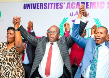 Universities Academic Staff Union National Chairperson Grace Nyongesa, Secretary-General Constantine Wasonga, And Organizing Secretary Onesmus Mutio At The Uasu Head Office In Nairobi On September 10, 2025.Photo/Nmg