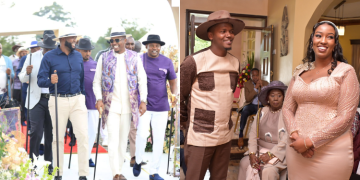 Trans Nzoia Senator Allan Chesang with Channelle Kittony/Oscar Sudi