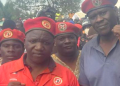 A Photo Of Activists Bob Njagi And Nicholas Oyoo In Uganda Attending Bobby Wine Political Rally. Photo/ Bobi Wine (Facebook)