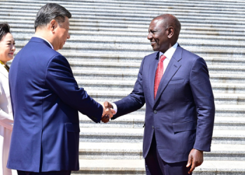 Chinese President Xi Jinping Welcomes President William Ruto At The Great Hall Of The People, Beijing, China. Photo/Pcs